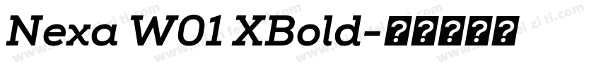 Nexa W01 XBold字体转换